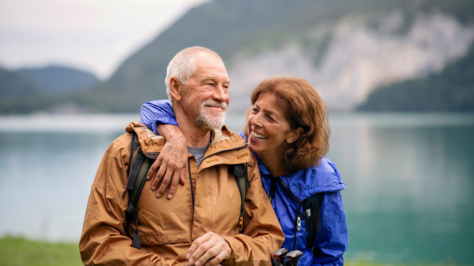 Couple by water