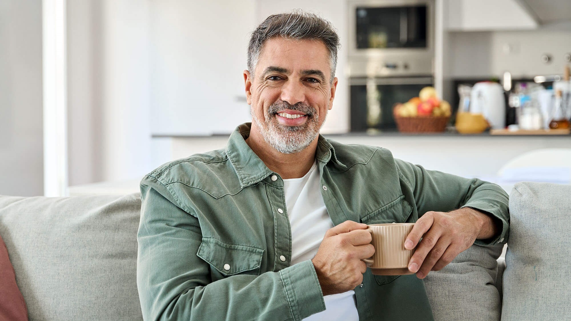 man with mug